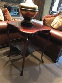 #16	Sq Wood Cherry End Table 24x29 	 $175.00 