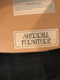 #30	Sherrill Furniture Blue Wingback Chair  (2)   $75 Each	 $150.00 
