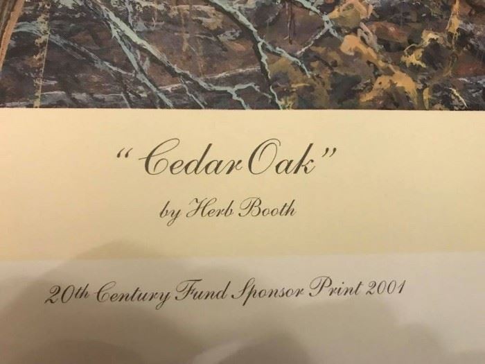 #39	Cedar Oak Herb Booth Signed and Numbered Print 	 $75.00 
