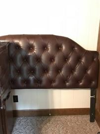 #106	King Brown Button Back Pleather Headboard only	 $200.00 
