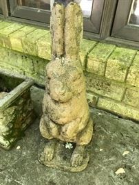 #153	Concrete Bunny Rabbit 18" Tall as is	 $20.00 
