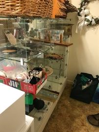 #163	Glass Shelf Display Cabinet   52wx28dx51T - You Move	 $100.00 
