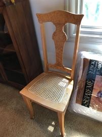 #182	Burled Wood Chair w/cane Seat	 $30.00 
