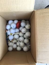 LOTS OF GOLF BALLS AND ITEMS