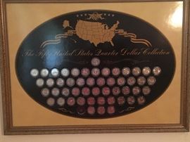 Framed State Quarters picture