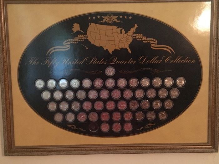 Framed State Quarters picture