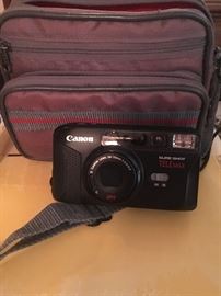 Canon camera and case