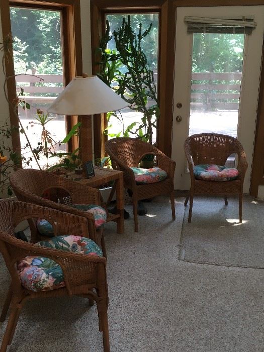 Wicker furniture  set of 4 chairs
