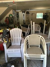 lots of out door furniture