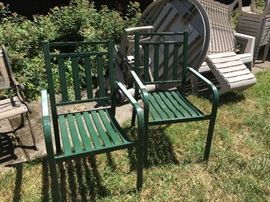 Nice metal chairs coated in rubber