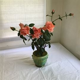 Flower Pot with Artificial Rose https://ctbids.com/#!/description/share/32334