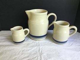 3 Roseville Pottery Pitchers https://ctbids.com/#!/description/share/32387