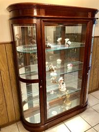 LIGHTED GLASS CURIO CABINET