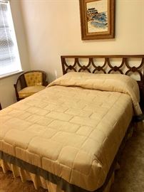 FULL-SIZE HEADBOARD WITH BEDFRAME & MATTRESSES