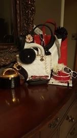 Beautiful ladies clothing and costume jewelry items; Clothing is size extra-small and small. Shoes size 7.5