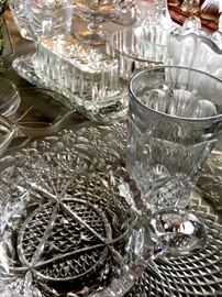 Glass serving Pieces...