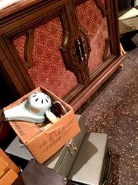 ARE YOU READY FOR....THE BASEMENT???...Let's Go! First Up Is A Vintage Stereo Turntable...Lock Boxes...and Quilts...