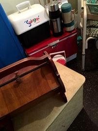 Coolers and sewing kits...