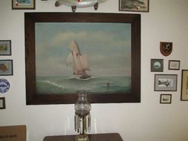 Gustav Behncke , America's cup race painting