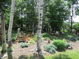 Everything except for the trees and bushes are for sale