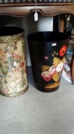 Throughout the Mansion you will find unique and beautiful decorative wastebaskets.  