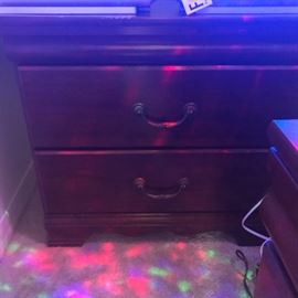 Pair of Dark Wood Nightstands