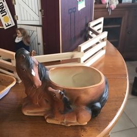 Vintage Lefton Mare and Foal