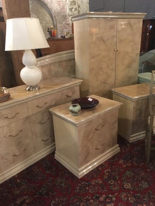 Faux Marble Italian made bedroom set $600
