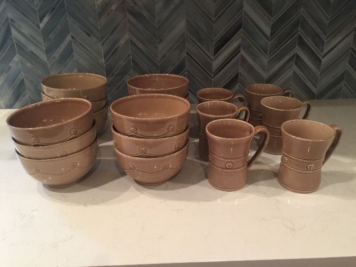 Juliska ceramic bowls and mugs