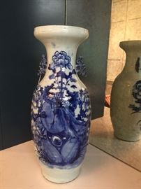  Celadon ceramic 2 handled vase...late 19th century