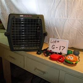 Dog Carrier and toys        http://www.ctonlineauctions.com/detail.asp?id=739863