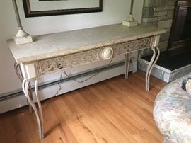 Stone top console table