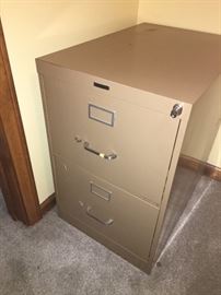 one of 2 small filing cabinets