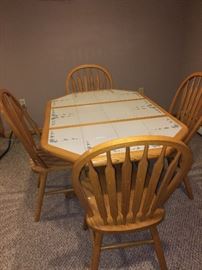 Tile top table and chairs