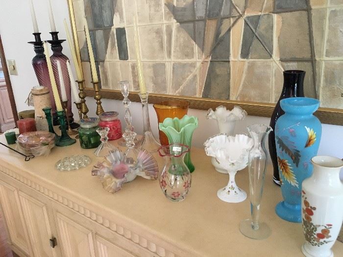 Vases, candlesticks + more