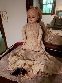 Composition head doll with kid body