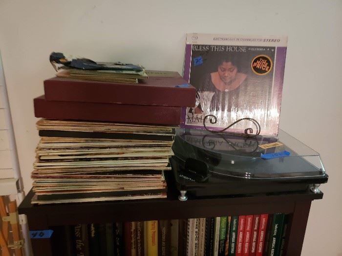 LPs and turntable