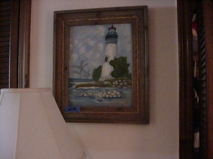 Lighthouse oil on canvas