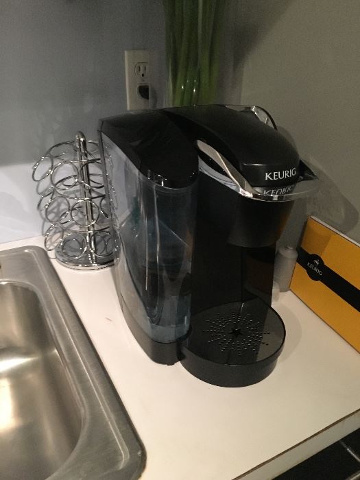 5 year old Keurig with pod carousel (near wall in pic)