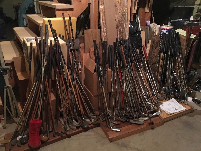 Tons of Golf Clubs & Putters - Many Antique & Vintage!!! Some Wooden!
