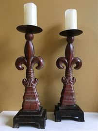 Fleur de Lis Candlesticks 