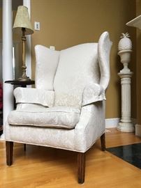 Wingback Chair, Pedestal
