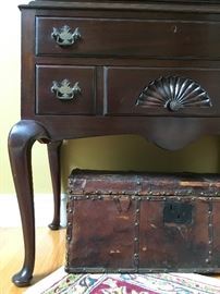 Antique  Leather Trunk 