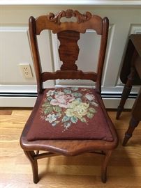 Needlepoint Chairs, Pair