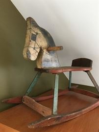 Antique Rocking Horse, Nice Paint! 