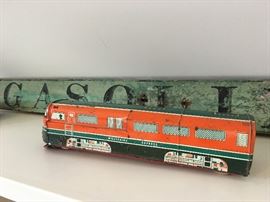 Tin Toys, Hand Painted Gasoline Sign 