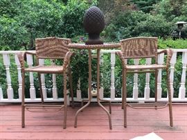 High Top Table with Bar Stools 