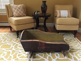 Antique Cradle, Geometric Area Carpet 