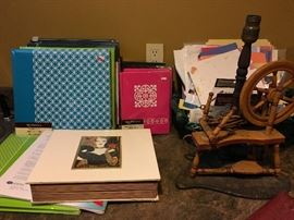 Scrap Book Materials, Spinning Wheel Lamp