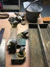 Antique and Vintage Wheels, Pulleys, Hooks, Chains and Wire 
